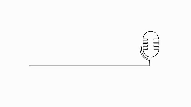 Human ear and light bulb continuous line drawing 4K animation video for inspiration