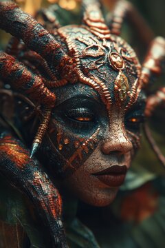 Anansi Ashanti Spider Trickster God: Ancient Akan Mythology Portrait for Fantasy Folklore Art
