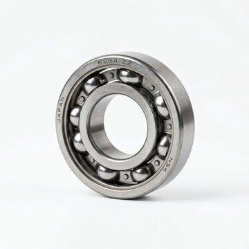 Close-up of a 6204-ZZ NSK ball bearing made in Japan