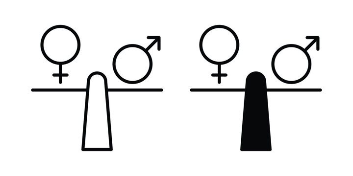 Equality icon. Glyph solid icons collection. Line symbols