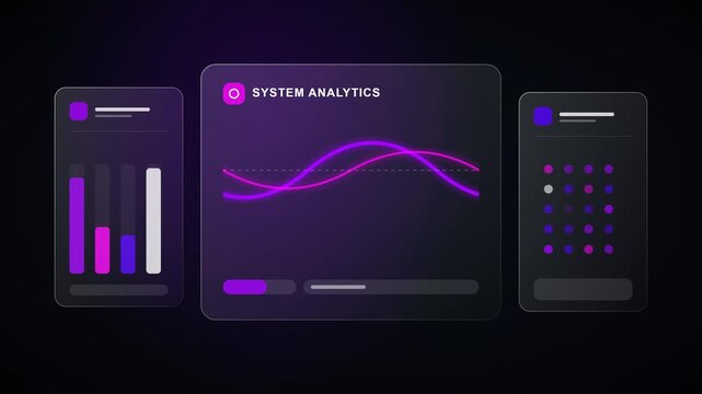 An elegant amethyst purple clean glassmorphism dashboard, offering a creative and premium visual layout for data tracking.