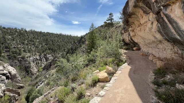 Hiking in Walnut Canyon near Flagstaff, Arizona