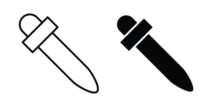 Eye dropper icon. Glyph solid icons collection. Line symbols
