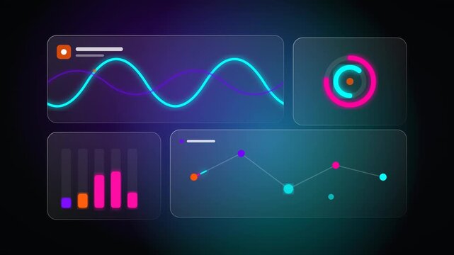A modern glassmorphism bento box UI layout, showcasing neatly organized, translucent widgets and dashboard data.