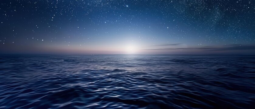 Panoramic Ocean Horizon Reflecting Constellations: Guiding Ancient Mariners Celestial Navigation Voyage