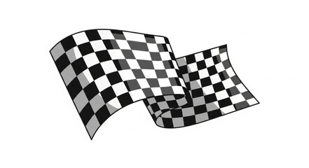 Fototapeta premium Waving Checkered Flag for Racing Finish Line.