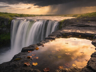 Fototapeta premium Pristine Wilderness and Plunging Waters of Victoria Falls