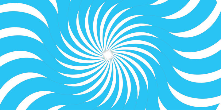 Swirling blue and white optical illusion pattern