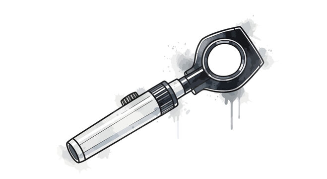 Illustration of a medical otoscope for examining the ear canal and eardrum