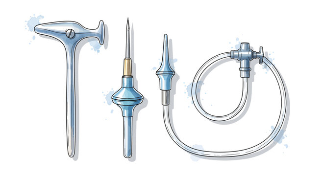 Medical instruments for ear examination and treatment, including earwax removal tools and suction devices