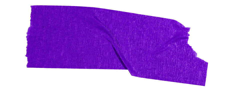purple wrinkled torn washi tape and adhesive masking strips, paper tapes for scrapbooking, decorative creative framing, isolated on transparent or white background png