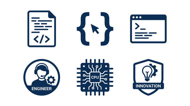 Software Development and Engineering Technology Icon Set