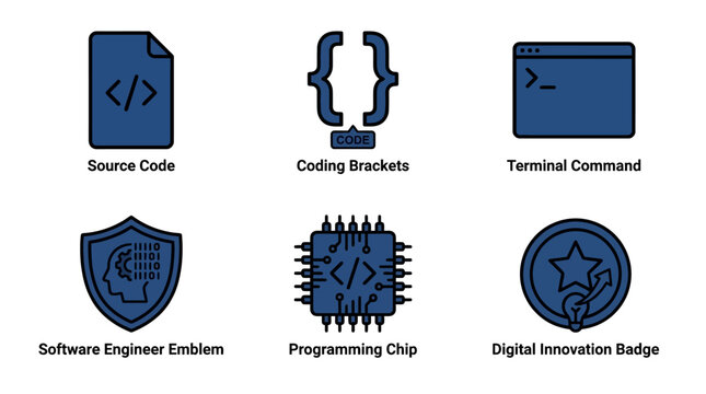 Software Development and Programming Icon Set
