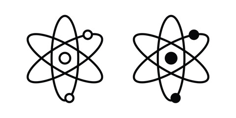Physics icon. Glyph solid icons collection. Line symbols © Chummi