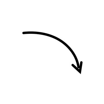 animated thin  downward arrow set with arrowheads and alpha channel