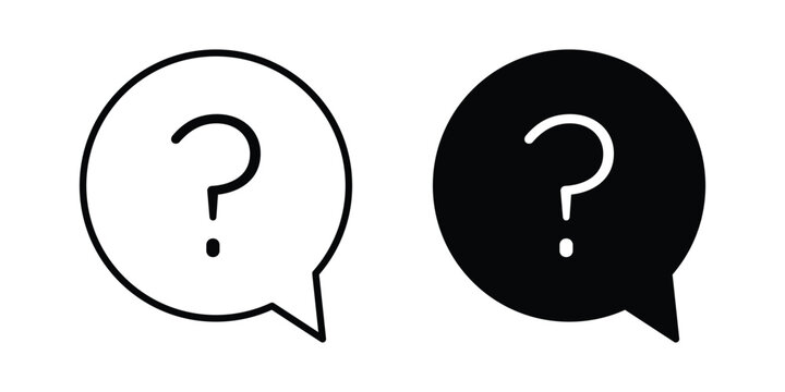 Question icon. Glyph solid icons collection. Line symbols