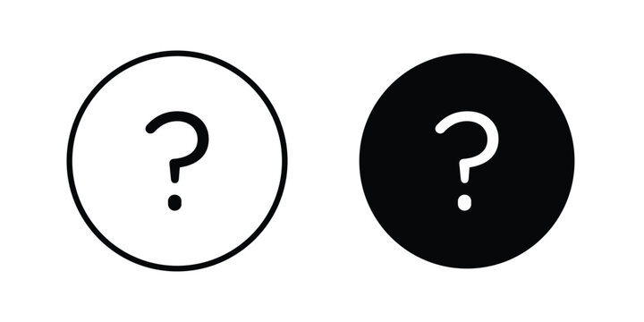 Question mark icon. Glyph solid icons collection. Line symbols