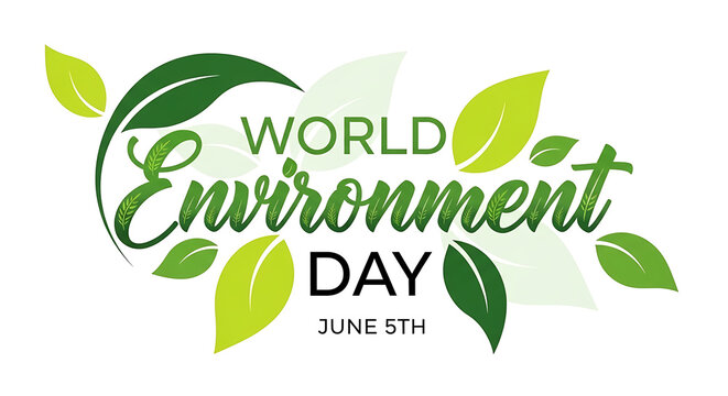 World environment day green leaf eco logo