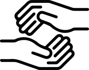 Obraz premium Helping Hand Support Icon