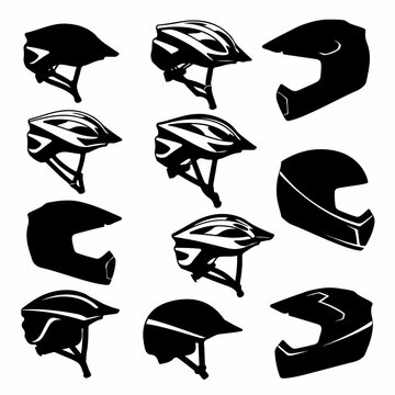 Cycling helmet with sporty lightweight structure isolated backdrop