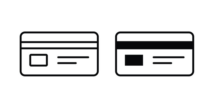 debit card icon and symbol series vector illustration