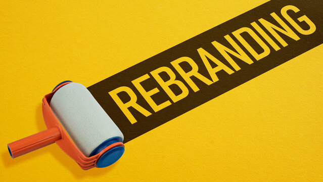 Rebranding Strategy, Corporate Identity Transformation, Brand Refresh, Business Reputation Management and Modern Marketing Positioning Concept