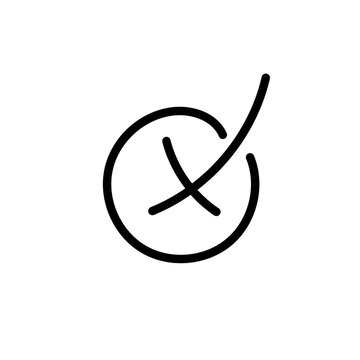 hand draw animated cross set with curcle and alpha channel