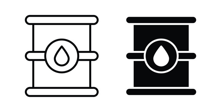 Fuel barrel icon and symbol series vector illustration