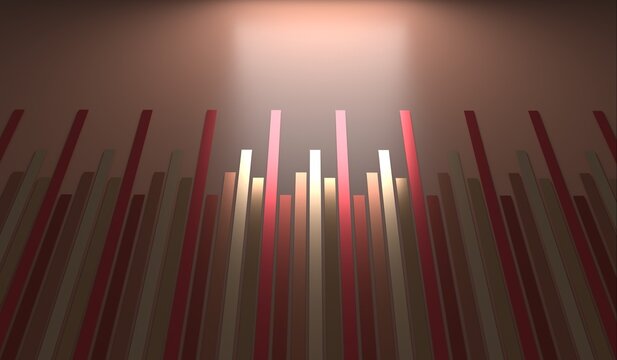 Abstract background, color bars, striped wallpaper, 3D illustration
