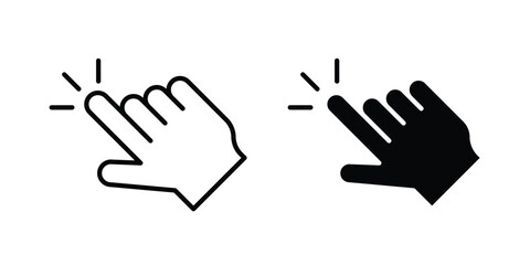 Fototapeta premium Hand click icon and symbol series vector illustration