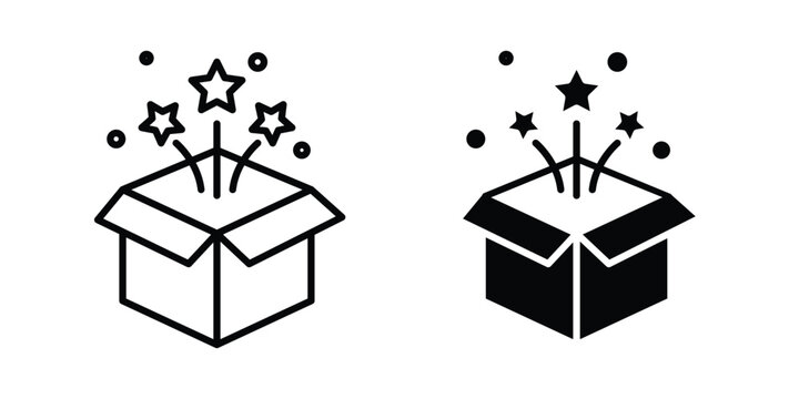 Magic box icon and symbol series vector illustration