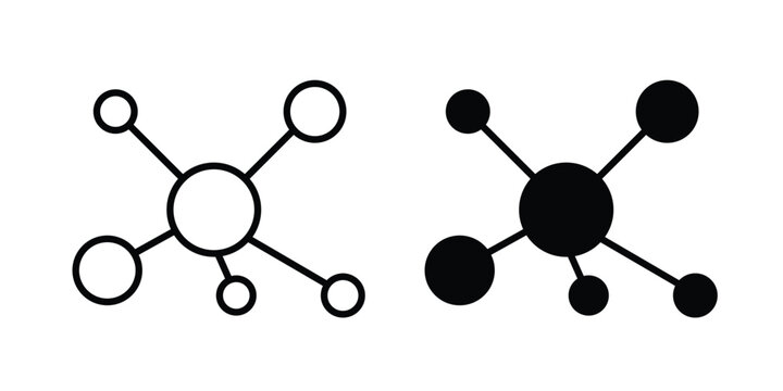 Molecule icon and symbol series vector illustration