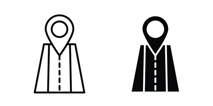 Navigation road trip icon and symbol series vector illustration