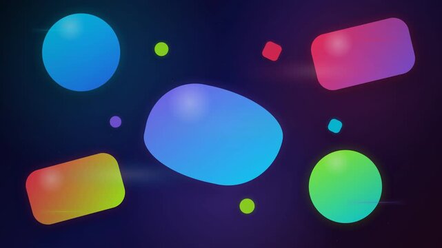 Vibrant Abstract Motion Animation Featuring Colorful Geometric Shapes with Dynamic Visual Effects