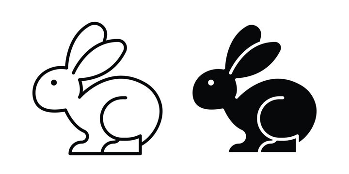Rabbit icon and symbol series vector illustration
