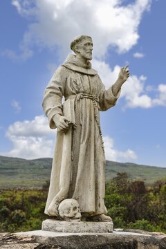 San Francisco statue at the source of the river, Serra da Canastra, Minas Gerais, Brazil