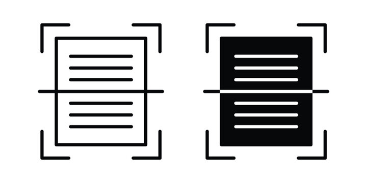 Scan documents icon and symbol series vector illustration