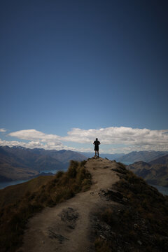 hiker in the mountains