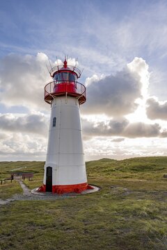 Lighthouse List-West, Elbow, Sylt, North Frisian Island, North Sea, North Friesland, Schleswig-Holstein, Germany