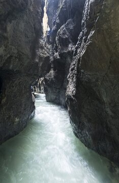 Partnach River, Partnach Gorge, Partnachklamm, Garmisch-Partenkirchen District, Bavaria, Germany