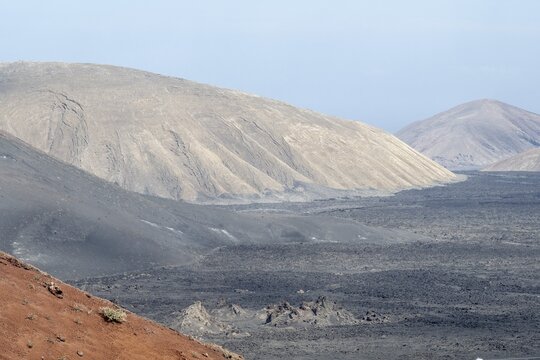 Volcanic landscape, Timanfaya National Park, Lanzarote, Canary Islands, Spain