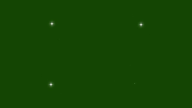 White glitter sparkles line trail, magic sparkles glitter line stars, magic dust, pixie dust path, christmas stars isolated on a green screen, 4k glitter stars background overlay.