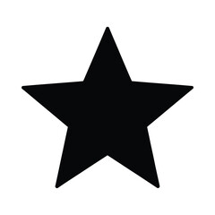 Fototapeta premium Black star silhouette on a white background