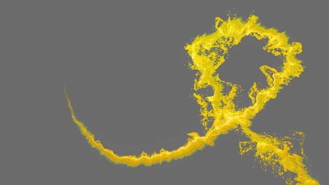 Golden magical glitter light particle trail, holiday event transition, revealer, festival Christmas, Diwali, Ramadan,motion graphics with black screen background seamless loop 4k animation.