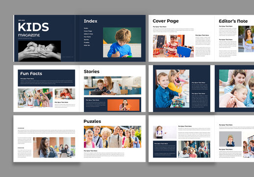 Kids Magazine Template Design