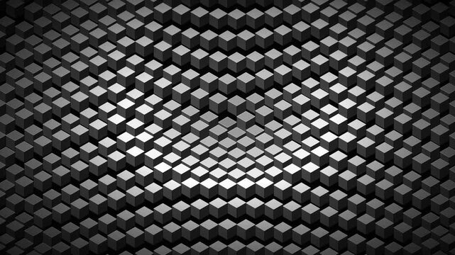 A sophisticated monochrome pearl isometric grid, creating a clean, white, minimalist 3D geometric landscape.