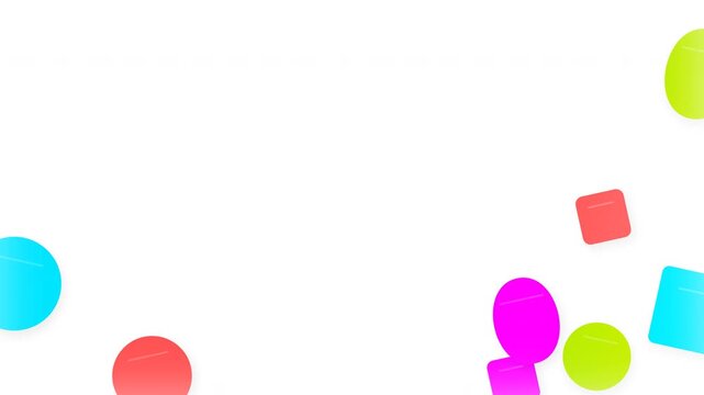 Vibrant Colorful 3D Motion Animation with Dynamic Shapes and Smooth Transitions for Modern Visual Effects