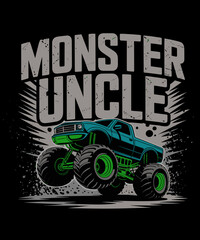 Monster Truck Uncle Family Matching Monster Truck Lovers © Puddin98