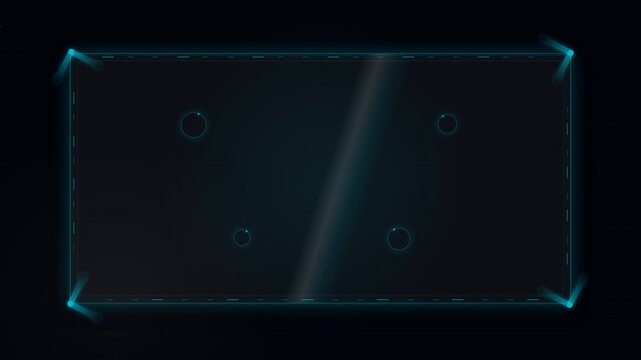Futuristic Transparent Card with Glowing Blue Edges in Motion for Modern Technology Video