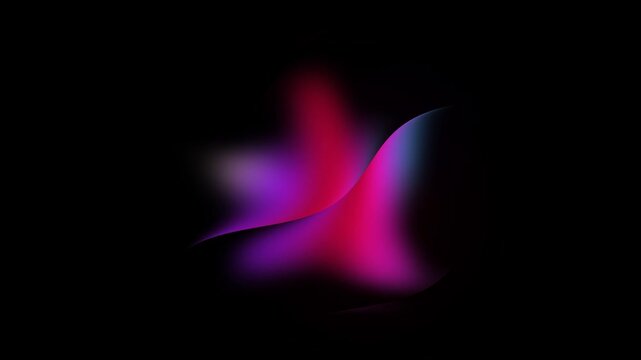 Futuristic Minimalist Organic Shape with Vibrant Neon Glow 4K Loop